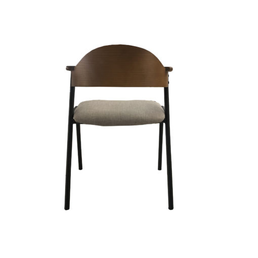 Ghế Ridel tựa gỗ tần bì - nệm xám trắng - Hình ảnh 3