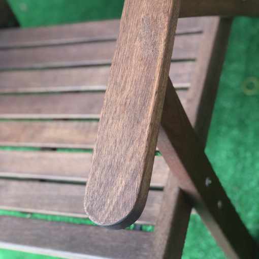 Bộ bàn liền 2 ghế - gỗ dầu ( Không gồm dù) - Hình ảnh 3