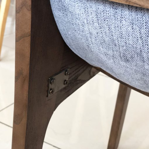 Ghế VENTURA bọc nỉ màu xám - gỗ tần bì màu nâu - Hình ảnh 6