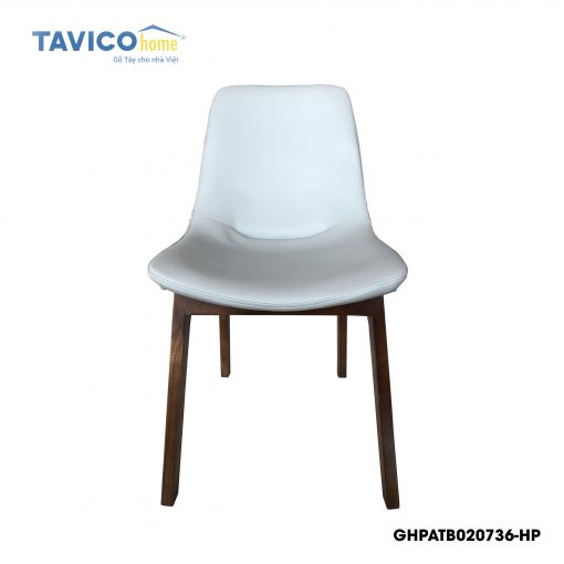 Ghế VENTURA bọc da màu xám - gỗ tần bì màu nâu