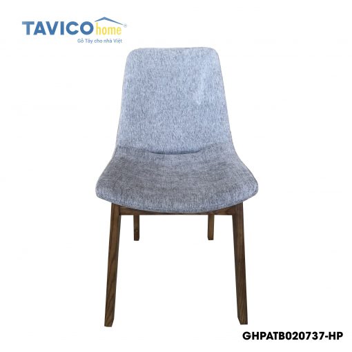 Ghế VENTURA bọc nỉ màu xám - gỗ tần bì màu nâu