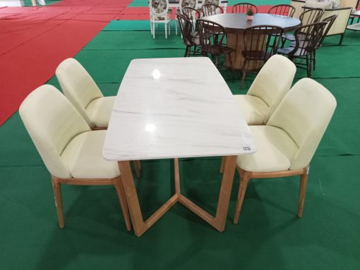 Bộ bàn 4 ghế AZURA – gỗ tần bì màu nâu