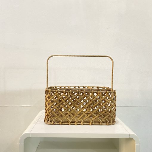 Giỏ chữ nhật 2 ngăn màu tự nhiên