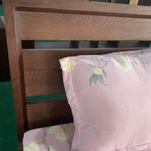 Giường ngủ Hobro - Gỗ sồi trắng màu óc chó - Hình ảnh 2