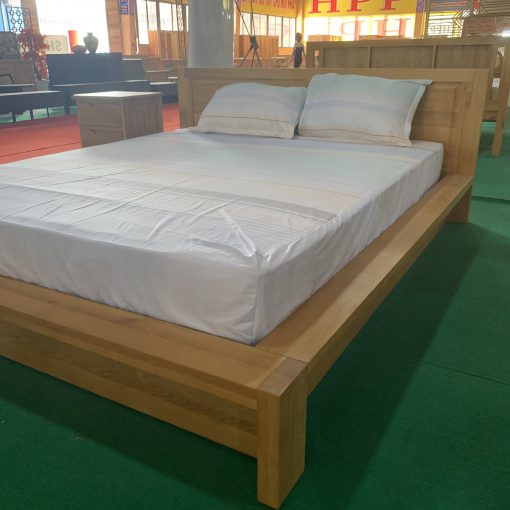 Giường ngủ Kami 1,6m - Gỗ sồi trắng màu tự nhiên - Hình ảnh 4