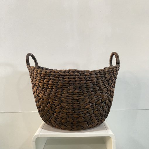 Giỏ đựng quần áo có tay cầm màu nâu đen