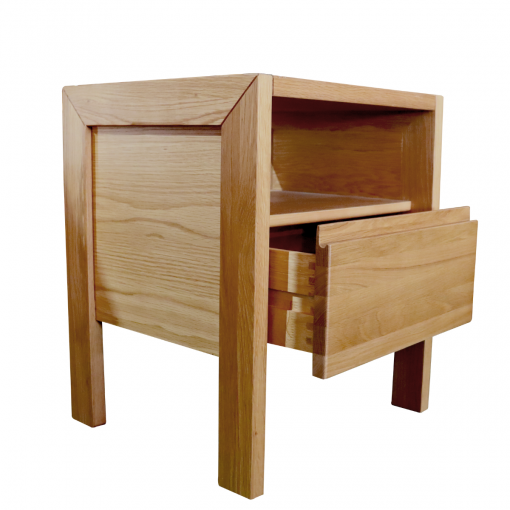 Tủ đầu giường Ledger Gỗ sồi + gỗ cao su + MDF phủ veneer sồi Màu tự nhiên - Hình ảnh 2