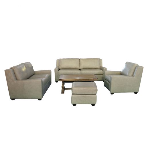 Bộ sofa Wyatt - Khung gỗ tràm gỗ bạch đằng da tự nhiên