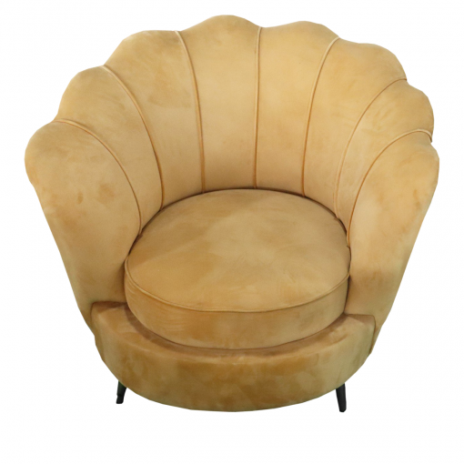 Bộ Sofa Bọc Nỉ 3 Món Màu Cam - Hình ảnh 2