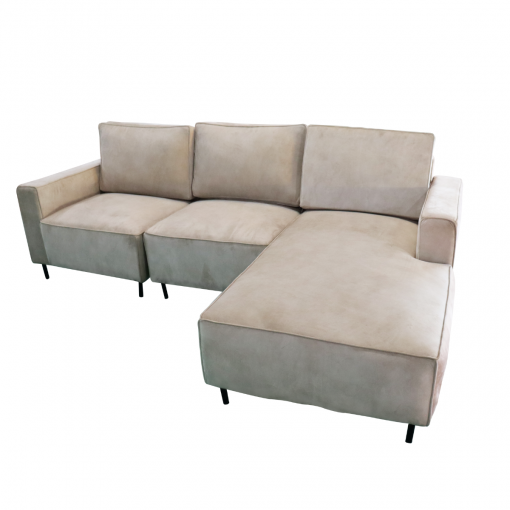 Bộ Sofa Góc L - Khung gỗ bọc nỉ màu da - Hình ảnh 2