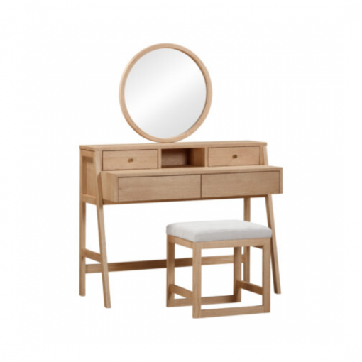 Bàn trang điểm gỗ sồi - màu tự nhiên