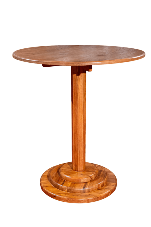 Bộ bàn tròn gỗ Oak kèm ghế bar gỗ Oak - Hình ảnh 7