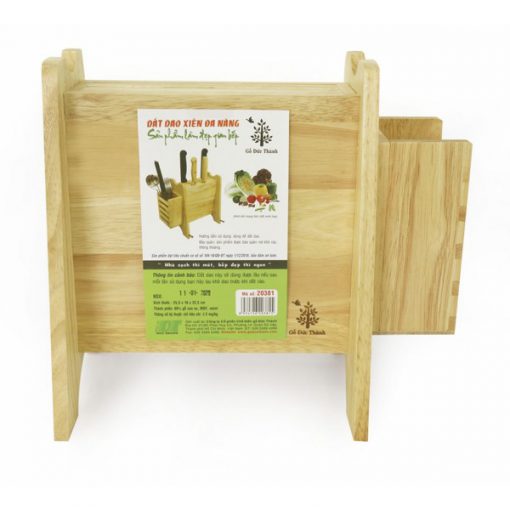 Dắt dao xiên đa năng - Gỗ cao su - Hình ảnh 5