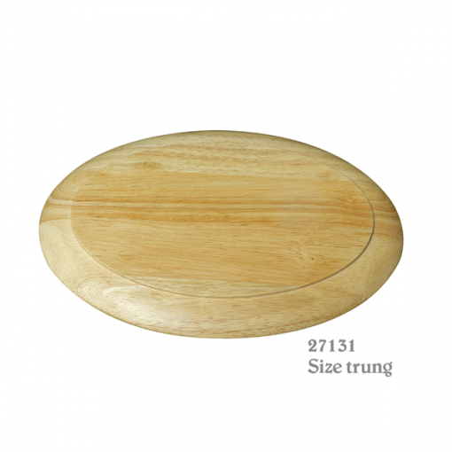 Đĩa gỗ oval - Cỡ trung gỗ cao su - Hình ảnh 4