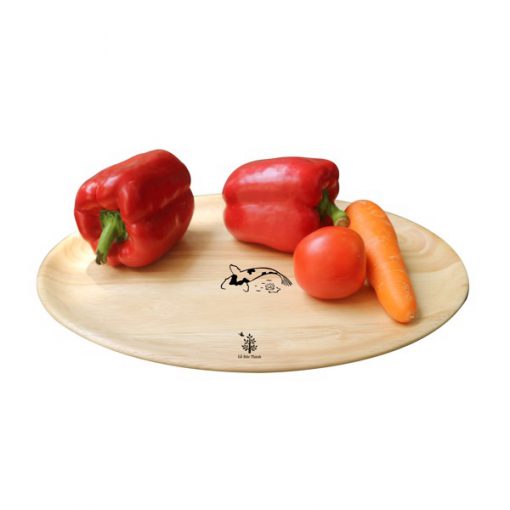 Đĩa gỗ oval - Cỡ nhỏ gỗ cao su - Hình ảnh 4