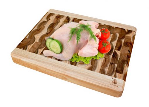Thớt sớ lật 2 màu - Gỗ cao su - Hình ảnh 2
