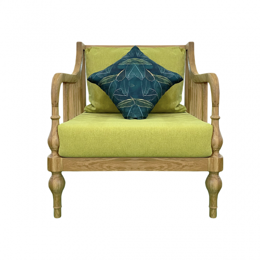 Bộ sofa Marine - Gỗ sồi đỏ nệm màu xanh cốm - Hình ảnh 3