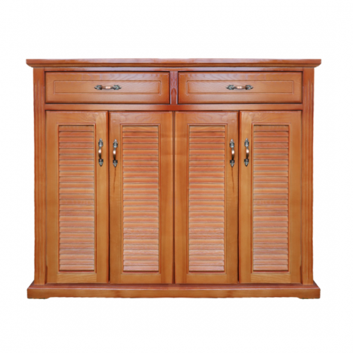 Tủ giày 4 cánh - Gỗ tần bì màu cánh gián