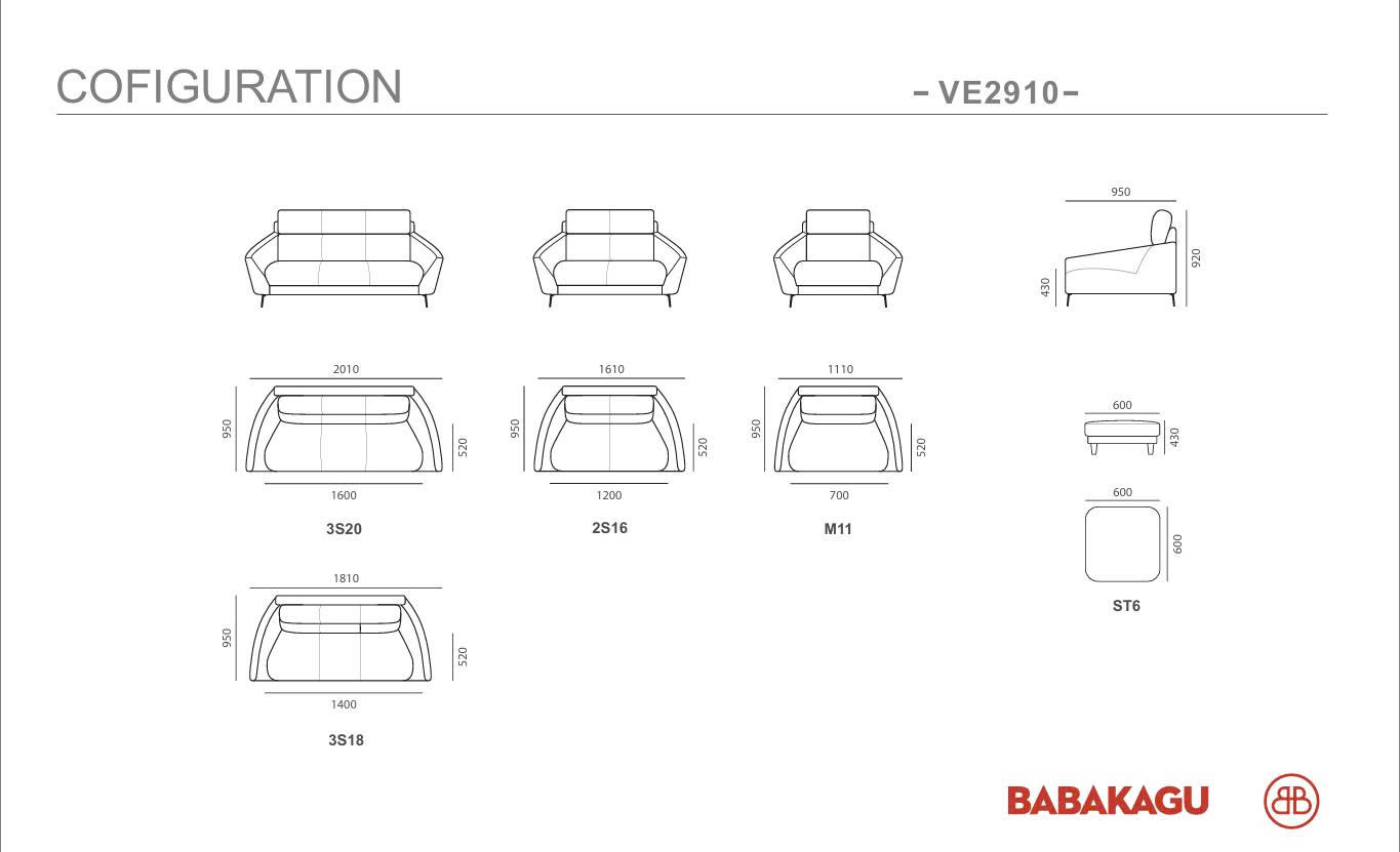 Sofa VE2910 Nhật Bản – Thiết kế tinh giản, êm ái và bền bỉ - Hình ảnh 3